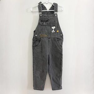 Zara Peanuts Snoopy Denim Overalls 4-5Y
